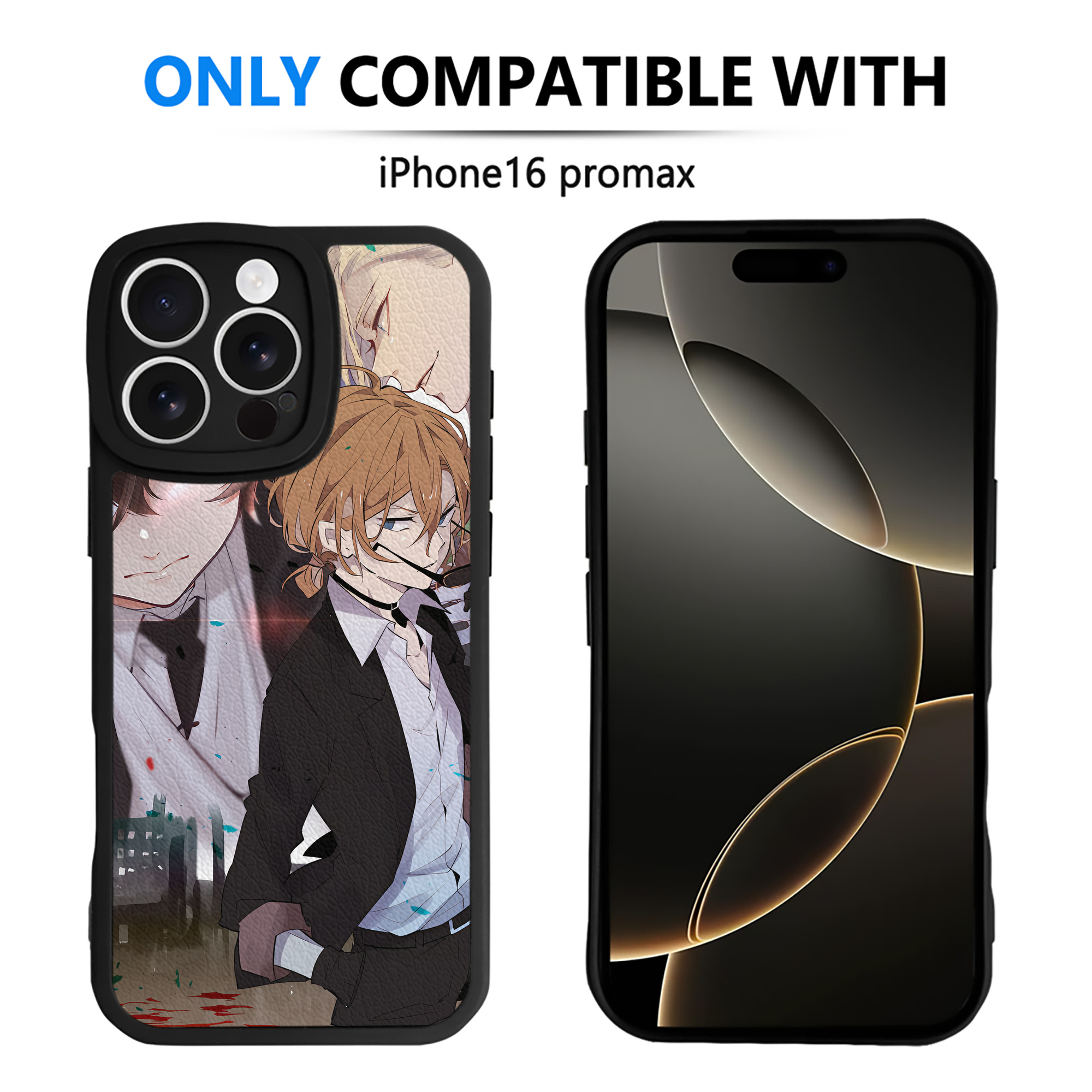 （画像用） 文豪ストレイドッグス Bungo Stray Dogs 【iPhone 16シリーズ対応】シリコンスマホケース（レザー調） 材質：シリコン
